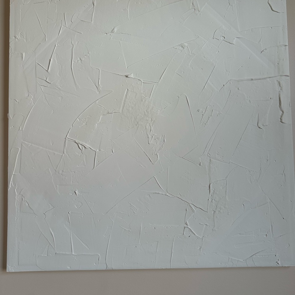 Textured White Canvas Art